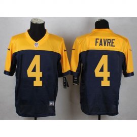 Nike Green Bay Packers #4 Brett Favre Navy Blue Alternate Mens Stitched NFL New Elite Jersey