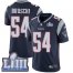 Nike New England Patriots #54 Tedy Bruschi Navy Blue Team Color Super Bowl LIII Bound Mens Stitched NFL Vapor Untouchable Limited Jersey
