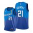 Nike Milwaukee Bucks #21 Jrue Holiday 2021 NBA Finals Champions City Edition Jersey Blue Mens