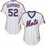 New York Mets #52 Yoenis Cespedes White(Blue Strip) Alternate Womens Stitched MLB Jersey