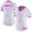 Nike Washington Football Team #7 Dwayne Haskins Jr White/Pink Womens Stitched NFL Limited Rush Fashion Jersey