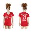 Womens Bayern Munchen #21 Lahm Home Soccer Club Jersey
