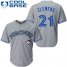 Toronto Blue Jays #21 Roger Clemens Grey Cool Base Stitched Youth MLB Jersey