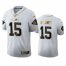 Kansas City Chiefs #15 Patrick Mahomes Mens Nike White Golden Edition Vapor Limited NFL 100 Jersey