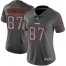 Nike New England Patriots #87 Rob Gronkowski Gray Static Womens Stitched NFL Vapor Untouchable Limited Jersey
