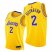 Nike Los Angeles Lakers #2 Wayne Ellington Mens 2021-22 75th Diamond Anniversary NBA Jersey Gold Mens