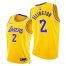 Nike Los Angeles Lakers #2 Wayne Ellington Mens 2021-22 75th Diamond Anniversary NBA Jersey Gold Mens