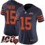 Nike Chicago Bears #15 Eddy Pineiro Navy Blue Alternate Womens Stitched NFL 100th Season Vapor Limited Jersey
