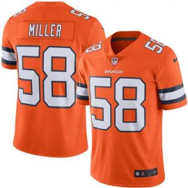 Nike Denver Broncos #58 Von Miller Orange Mens Stitched NFL Limited Rush Jersey