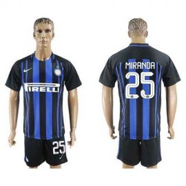 Inter Milan #25 Miranda Home Soccer Club Jersey