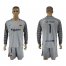 Barcelona #1 Ter Stegen Grey Goalkeeper Long Sleeves Soccer Club Jersey