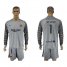 Barcelona #1 Ter Stegen Grey Goalkeeper Long Sleeves Soccer Club Jersey