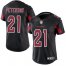 Nike Arizona Cardinals #21 Patrick Peterson Black Womens Stitched NFL Limited Rush Jersey