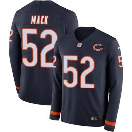 Nike Chicago Bears #52 Khalil Mack Navy Blue Team Color Youth Stitched NFL Limited Therma Long Sleeve Jersey