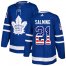 Adidas Toronto Maple Leafs #21 Borje Salming Blue Home Authentic USA Flag Stitched NHL Jersey