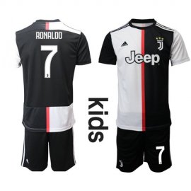 Juventus #7 Ronaldo Home Kid Soccer Club Jersey