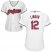 Cleveland Indians #12 Francisco Lindor White Womens Home Stitched MLB Jersey