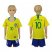 Brazil #10 Neymar Jr Home Kid Soccer Country Jersey