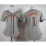 Houston Astros #1 Carlos Correa Grey Road Womens Stitched MLB Jersey