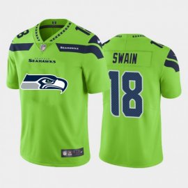 Seattle Seahawks #18 Freddie Swain Green Mens Nike Big Team Logo Vapor Limited NFL Jersey