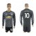 Manchester United #10 Rooney Black Long Sleeves Soccer Club Jersey