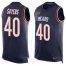 Nike Chicago Bears #40 Gale Sayers Navy Blue Team Color Mens Stitched NFL Limited Tank Top Jersey