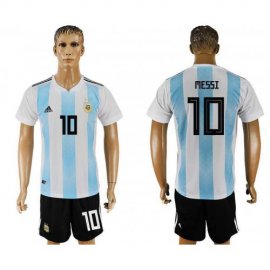 Argentina #10 MESSI Home 2018 FIFA World Cup Soccer Jersey