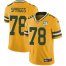 Nike Green Bay Packers #78 Jason Spriggs Yellow Mens 100th Season Stitched NFL Limited Rush Jersey
