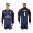 Paris Saint-Germain #1 Trapp Home Long Sleeves Soccer Club Jersey