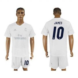 Real Madrid #10 James Marine Environmental Protection Home Soccer Club Jersey