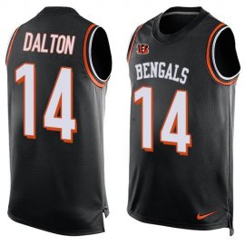 Nike Cincinnati Bengals #14 Andy Dalton Black Team Color Mens Stitched NFL Limited Tank Top Jersey