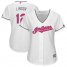 Cleveland Indians #12 Francisco Lindor White Mothers Day Cool Base Womens Stitched MLB Jersey