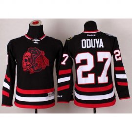 Chicago Blackhawks #27 Johnny Oduya Black(Red Skull) 2014 Stadium Series Stitched Youth NHL Jersey