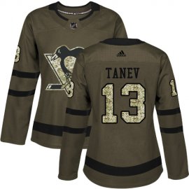 Adidas Pittsburgh Penguins #13 Brandon Tanev Green Salute to Service Womens Stitched NHL Jersey