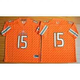 Miami Hurricanes #15 Brad Kaaya Orange Stitched NCAA Jerseys