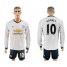 Manchester United #10 Rooney Sec Away Long Sleeves Soccer Club Jersey