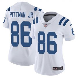 Nike Indianapolis Colts #86 Michael Pittman Jr. White Womens Stitched NFL Vapor Untouchable Limited Jersey