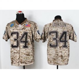 Nike Las Vegas Raiders #34 Bo Jackson Camo Mens Stitched NFL New Elite USMC Jersey