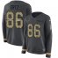 Nike Philadelphia Eagles #86 Zach Ertz Anthracite Salute to Service Womens Stitched NFL Limited Therma Long Sleeve Jersey