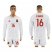 Spain #16 De Marcos White Away Long Sleeves Soccer Country Jersey