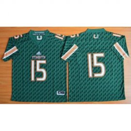 Miami Hurricanes #15 Brad Kaaya Green Stitched NCAA Jerseys