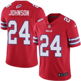 Nike Buffalo Bills #24 Taron Johnson Red Mens Stitched NFL Limited Rush Jersey