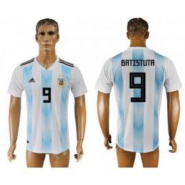 Argentina 9 BATISTUTA Home 2018 FIFA World Cup Thailand Soccer Jersey