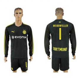 Dortmund #1 Weidenfeller Away Long Sleeves Soccer Club Jersey