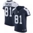 Nike Dallas Cowboys #81 Terrell Owens Navy Blue Thanksgiving Mens Stitched NFL Vapor Untouchable Throwback Elite Jersey