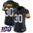 Nike Pittsburgh Steelers #30 James Conner Black Alternate Womens Stitched NFL 100th Season Vapor Limited Jersey
