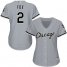 Chicago White Sox #2 Nellie Fox Grey Road Womens Stitched MLB Jersey