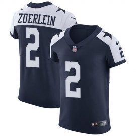Nike Dallas Cowboys #2 Greg Zuerlein Navy Blue Thanksgiving Mens Stitched NFL Vapor Untouchable Throwback Elite Jersey