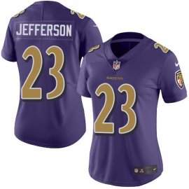 Nike Baltimore Ravens #23 Tony Jefferson Purple Womens Stitched NFL Limited Rush Jersey