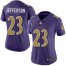 Nike Baltimore Ravens #23 Tony Jefferson Purple Womens Stitched NFL Limited Rush Jersey